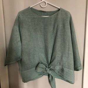 Light green linen shirt